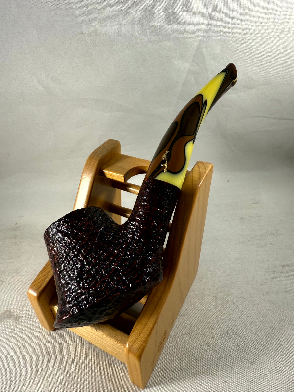 Savinelli Autograph Sandblast Freehand 102-0786 Tobacco Pipe