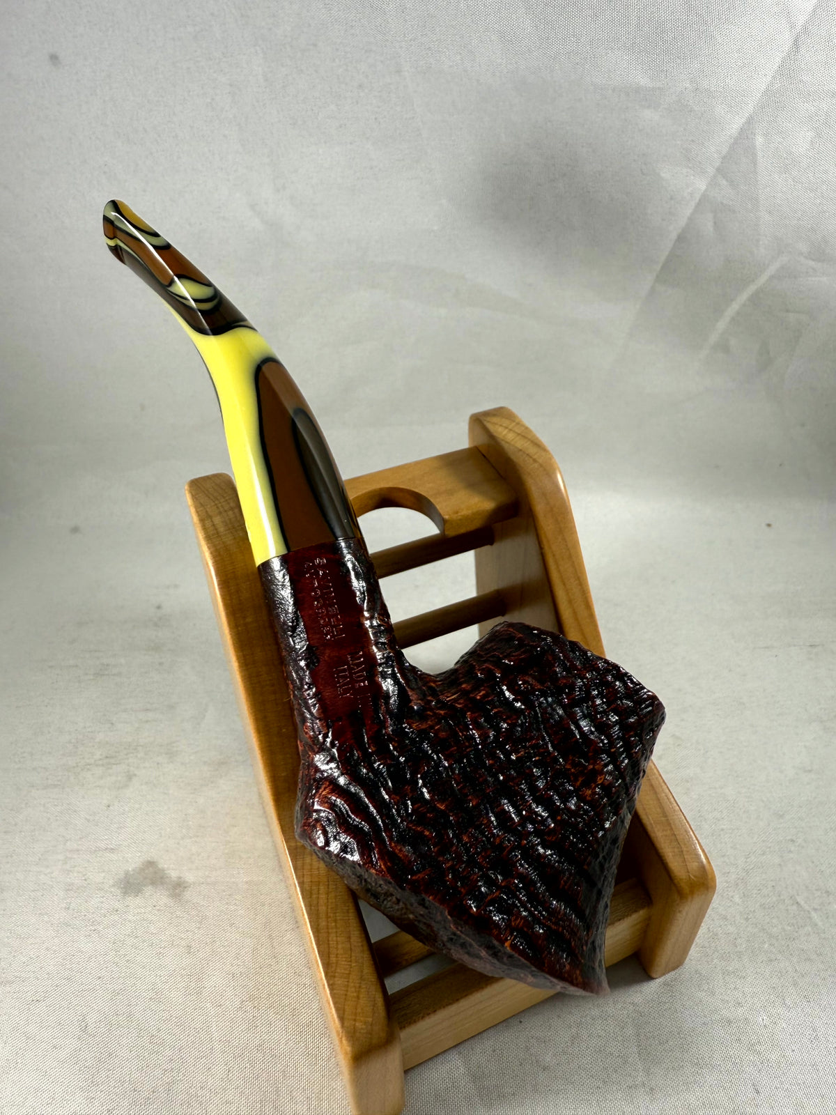 Savinelli Autograph Sandblast Freehand 102-0786 Tobacco Pipe