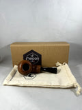 Brown Matte Bent Apple Reverse Calabash Tobacco Pipe