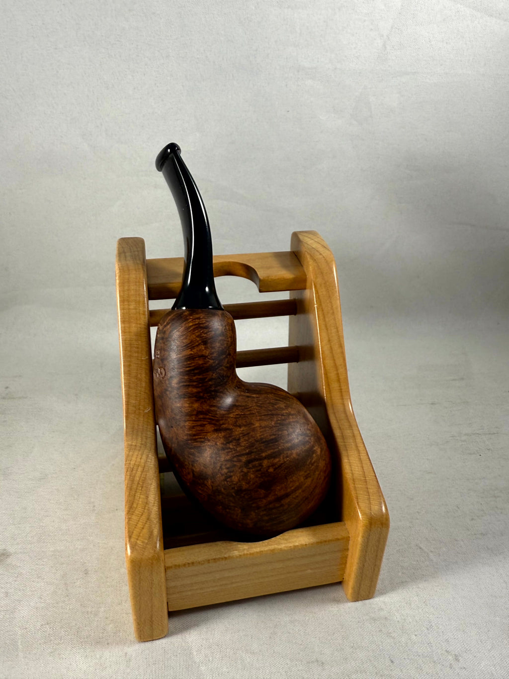 Brown Matte Bent Apple Reverse Calabash Tobacco Pipe