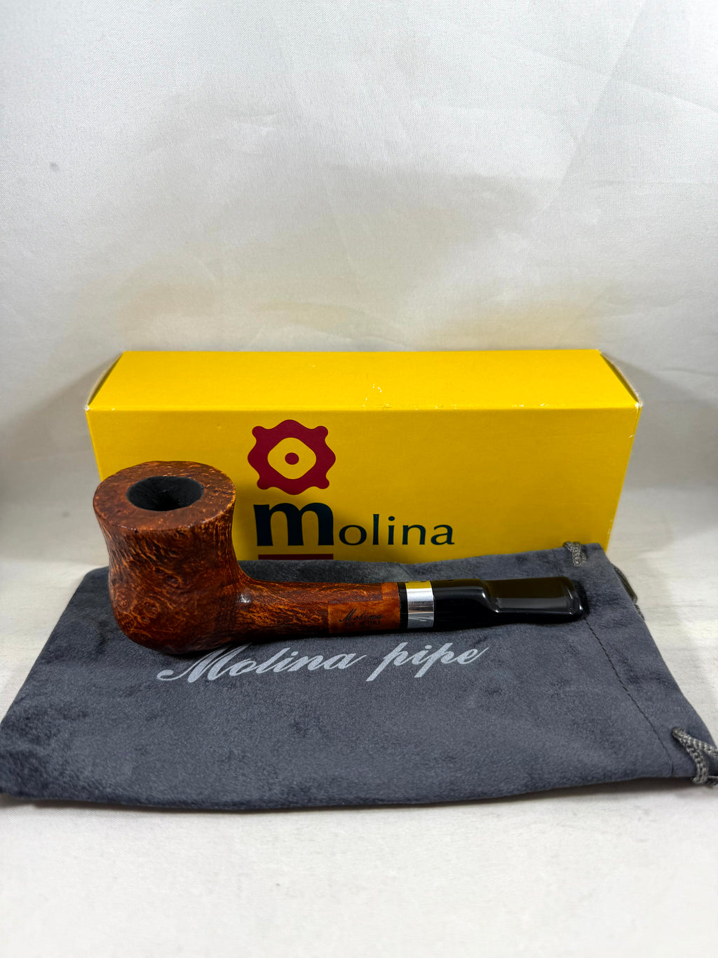 Alba Sandblasted Light Brown (103) (9mm) Tobacco Pipe