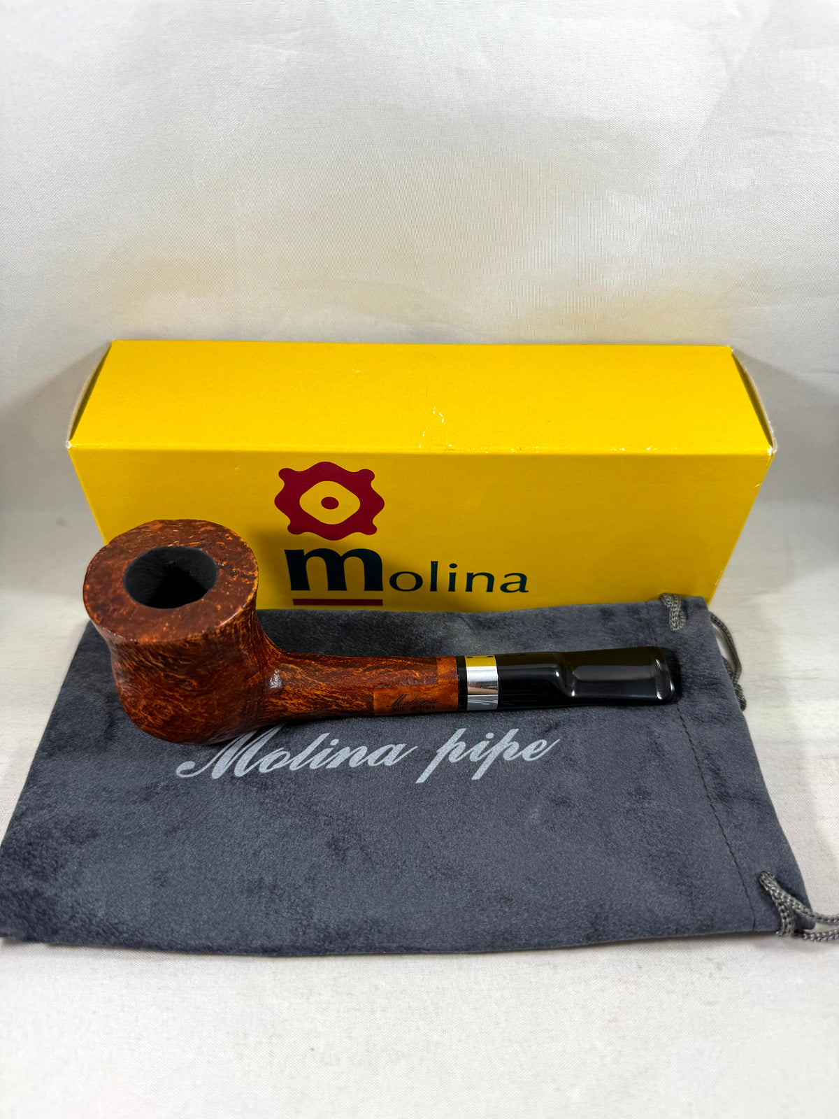 Alba Sandblasted Light Brown (103) (9mm) Tobacco Pipe