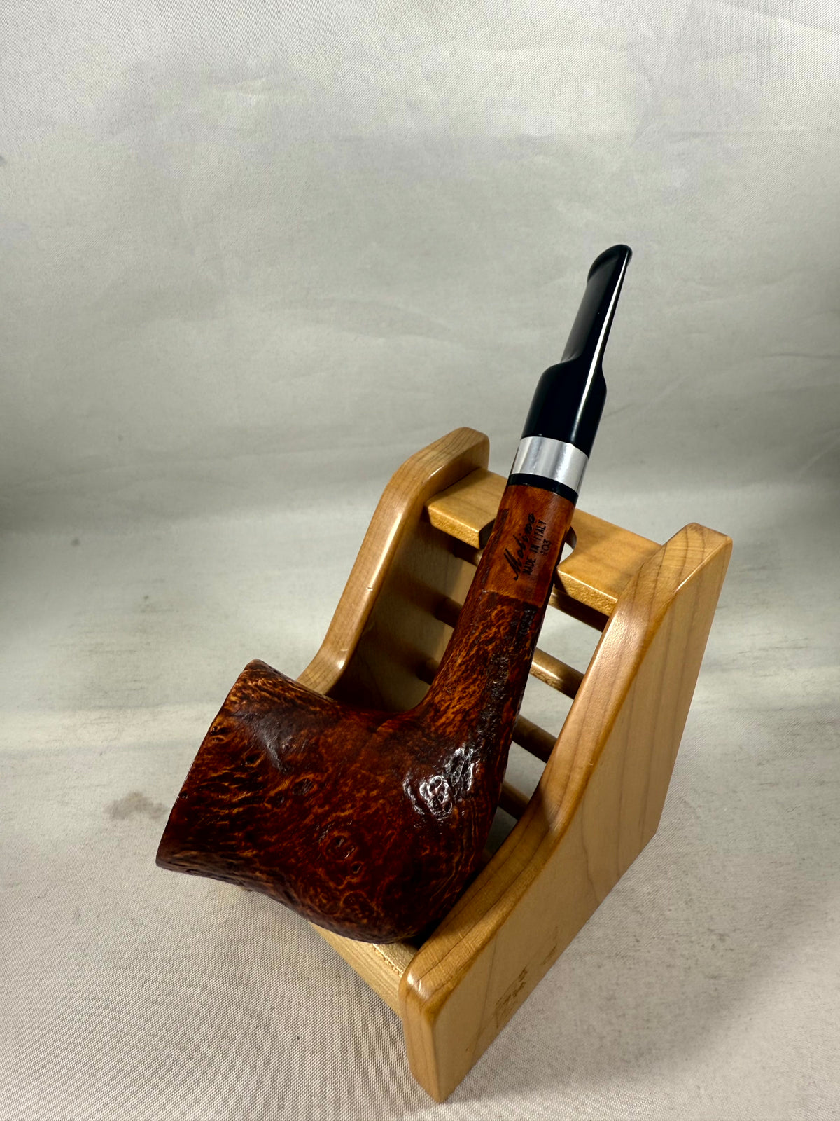 Alba Sandblasted Light Brown (103) (9mm) Tobacco Pipe