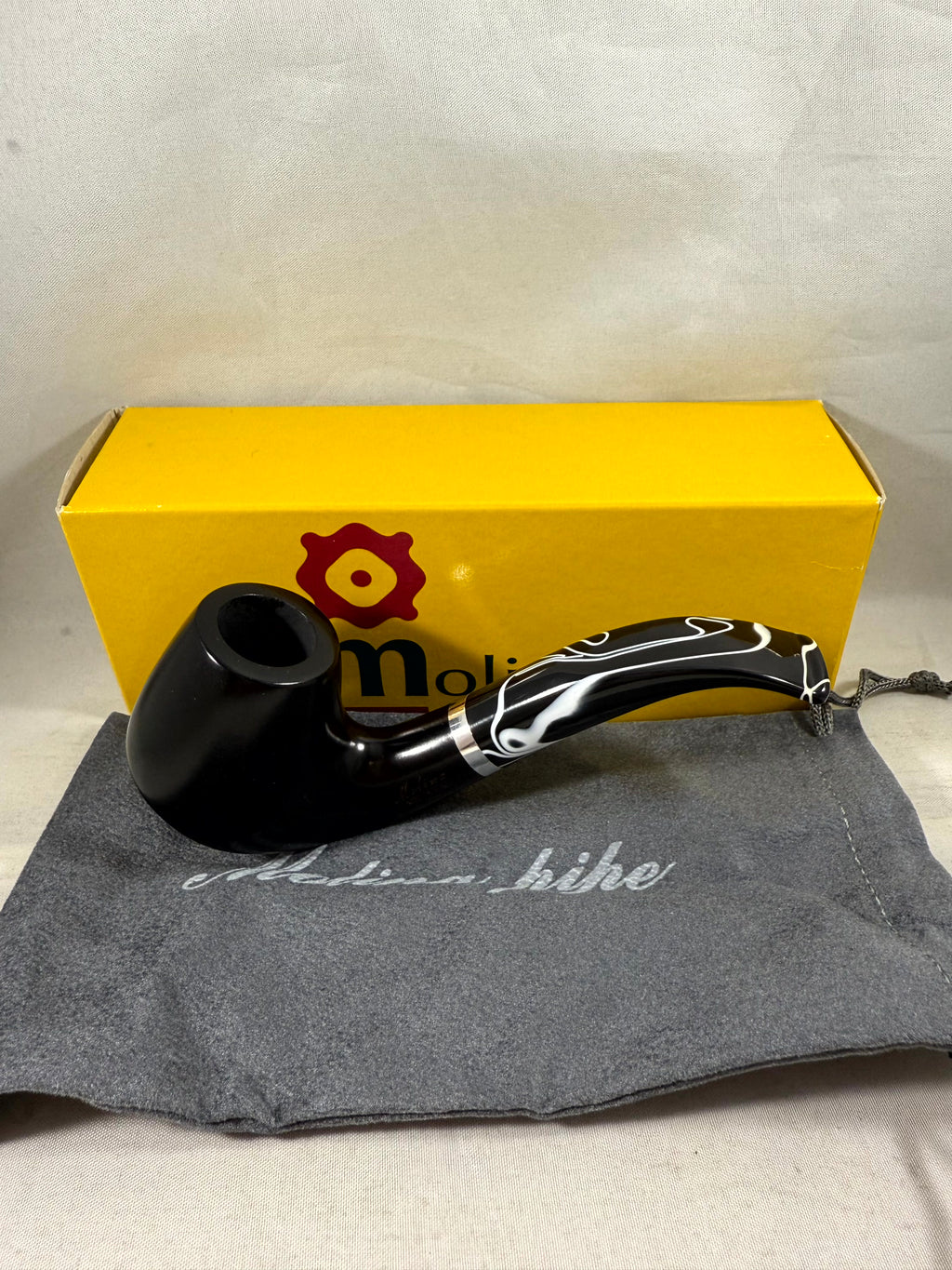 Barasso Smooth Black (101) (9mm) Tobacco Pipe