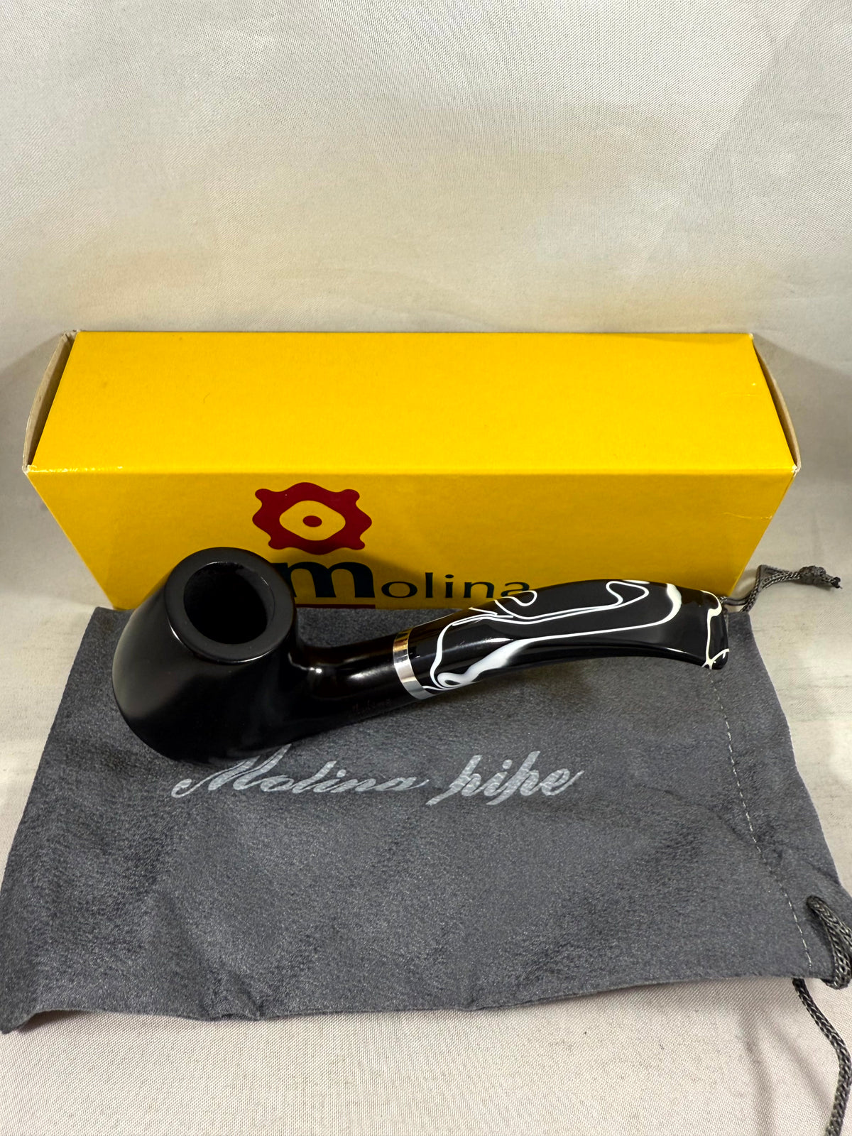 Barasso Smooth Black (101) (9mm) Tobacco Pipe