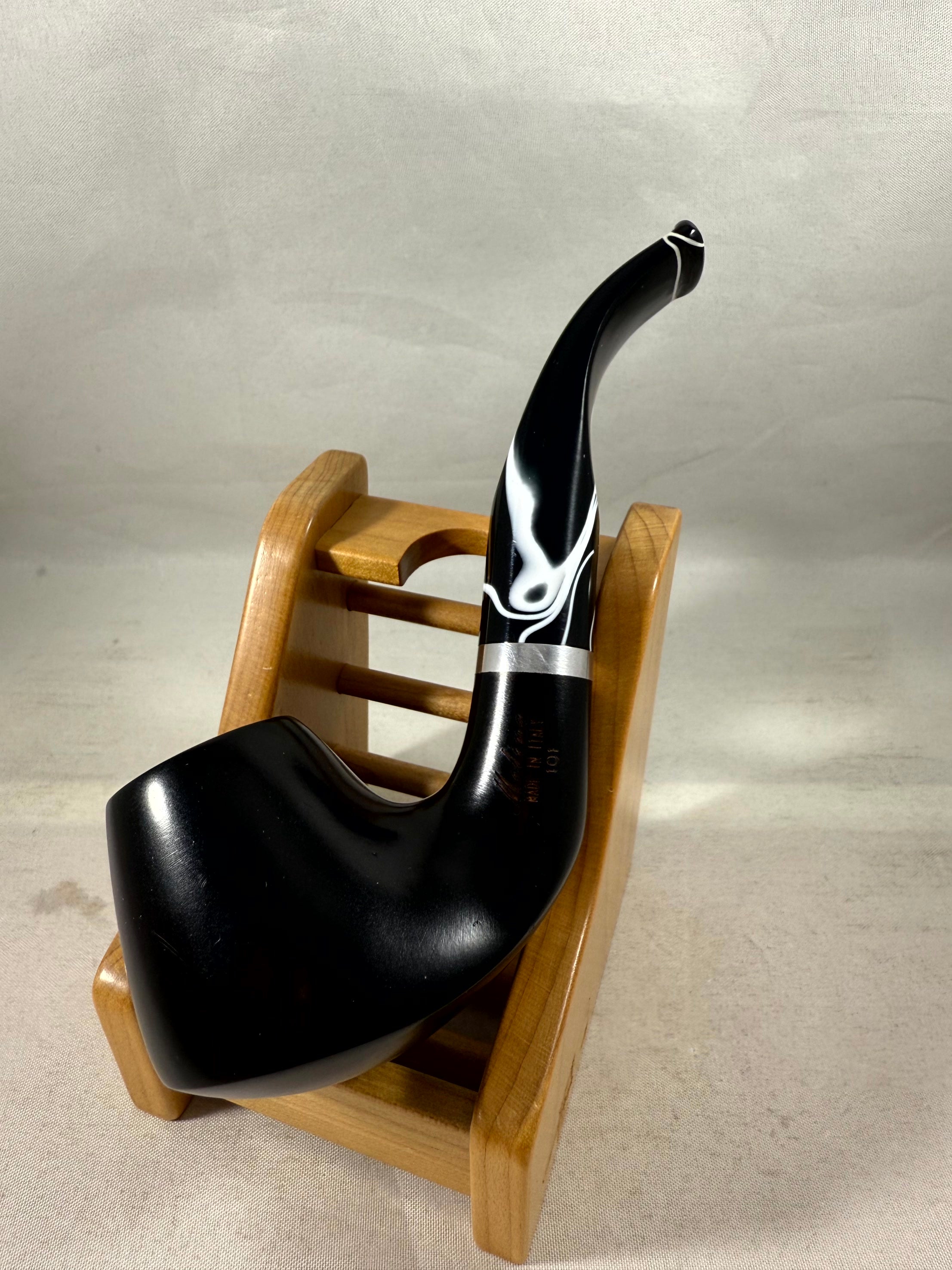 Barasso Smooth Black (101) (9mm) Tobacco Pipe