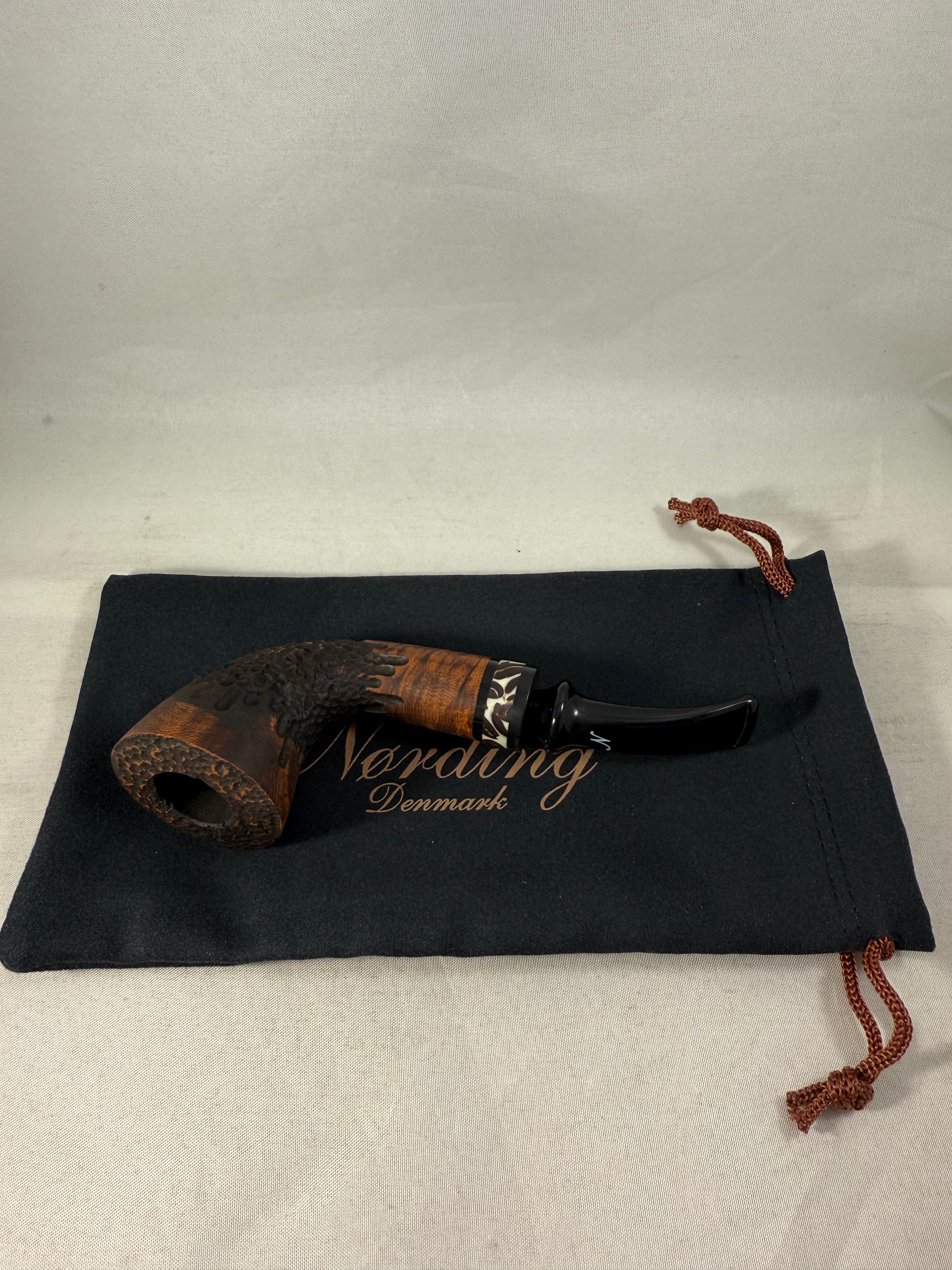 Extra Coffee Sandblasted Horn (2) Tobacco Pipe