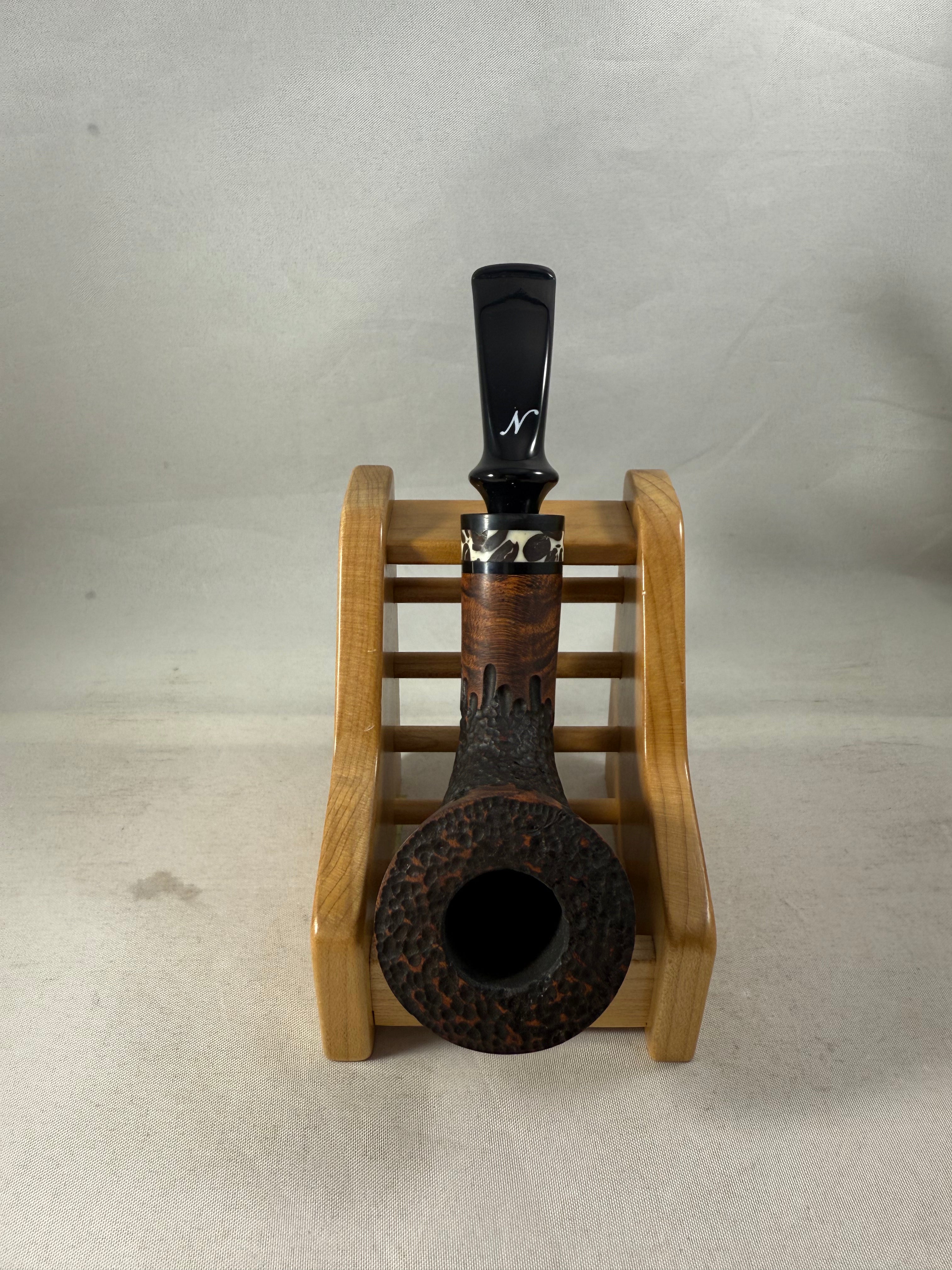 Extra Coffee Sandblasted Horn (2) Tobacco Pipe