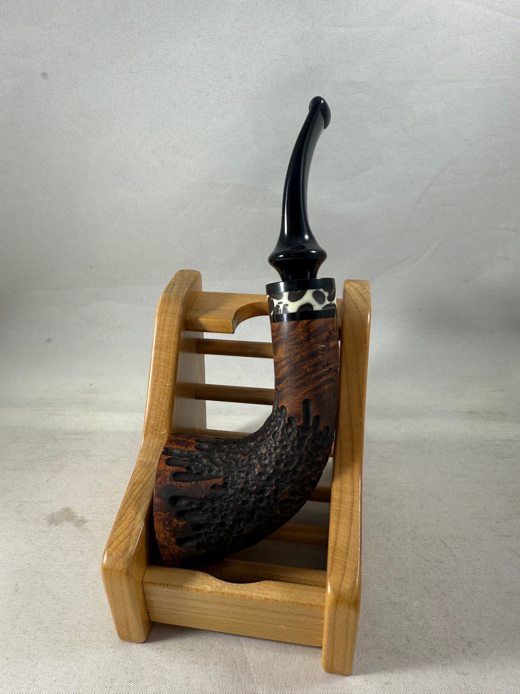 Extra Coffee Sandblasted Horn (2) Tobacco Pipe