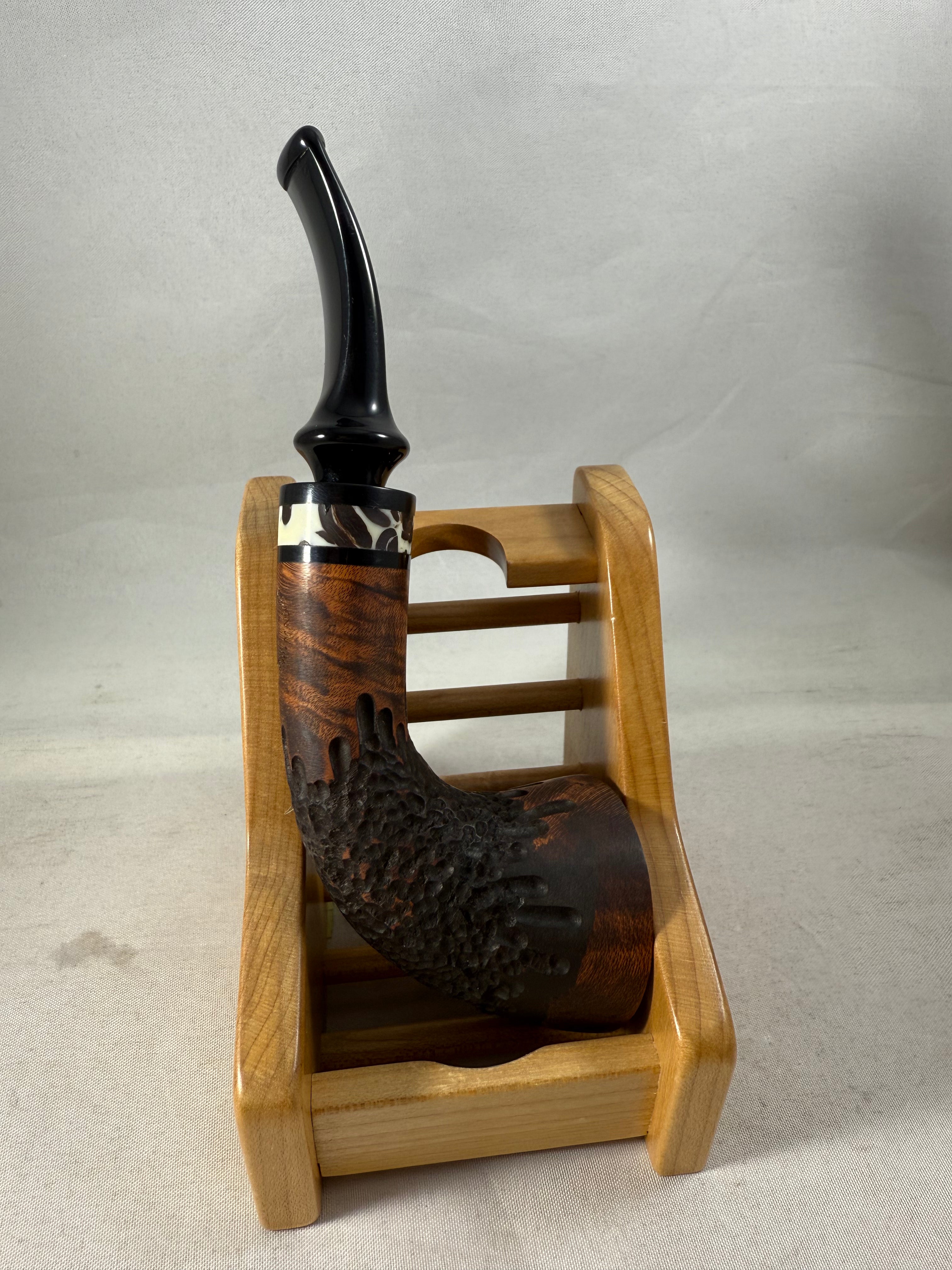 Extra Coffee Sandblasted Horn (2) Tobacco Pipe