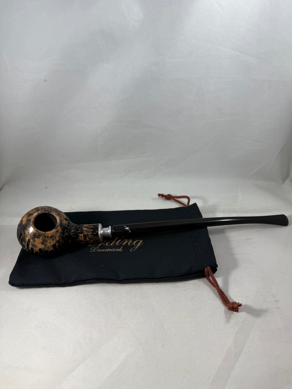 Rustic Apple Churchwarden Briar Pipe