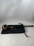 Rustic Apple Churchwarden Briar Pipe