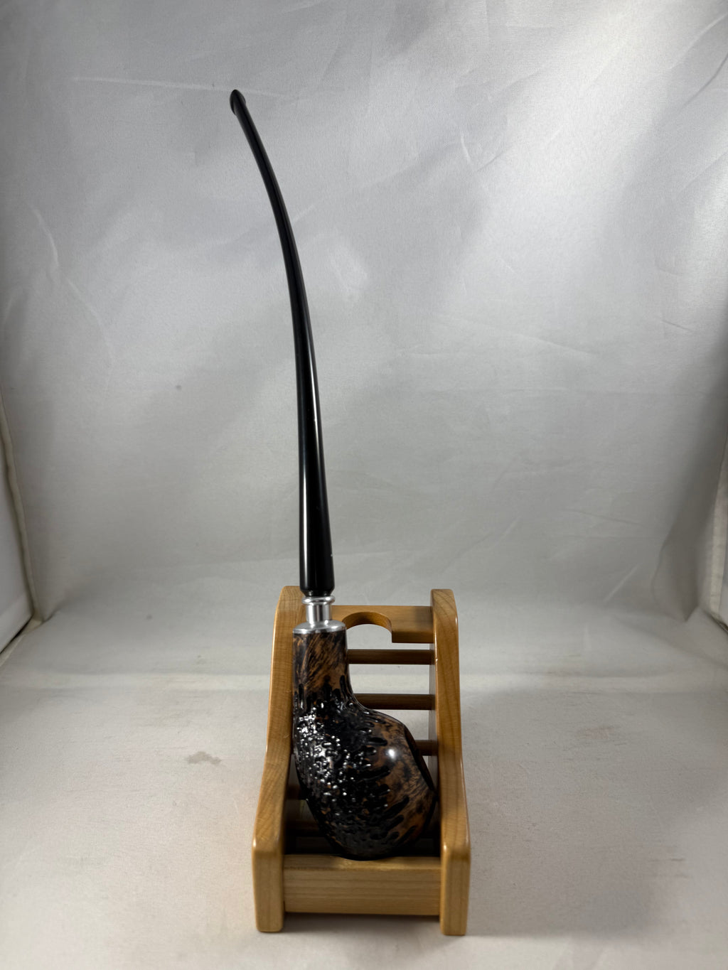 Rustic Apple Churchwarden Briar Pipe
