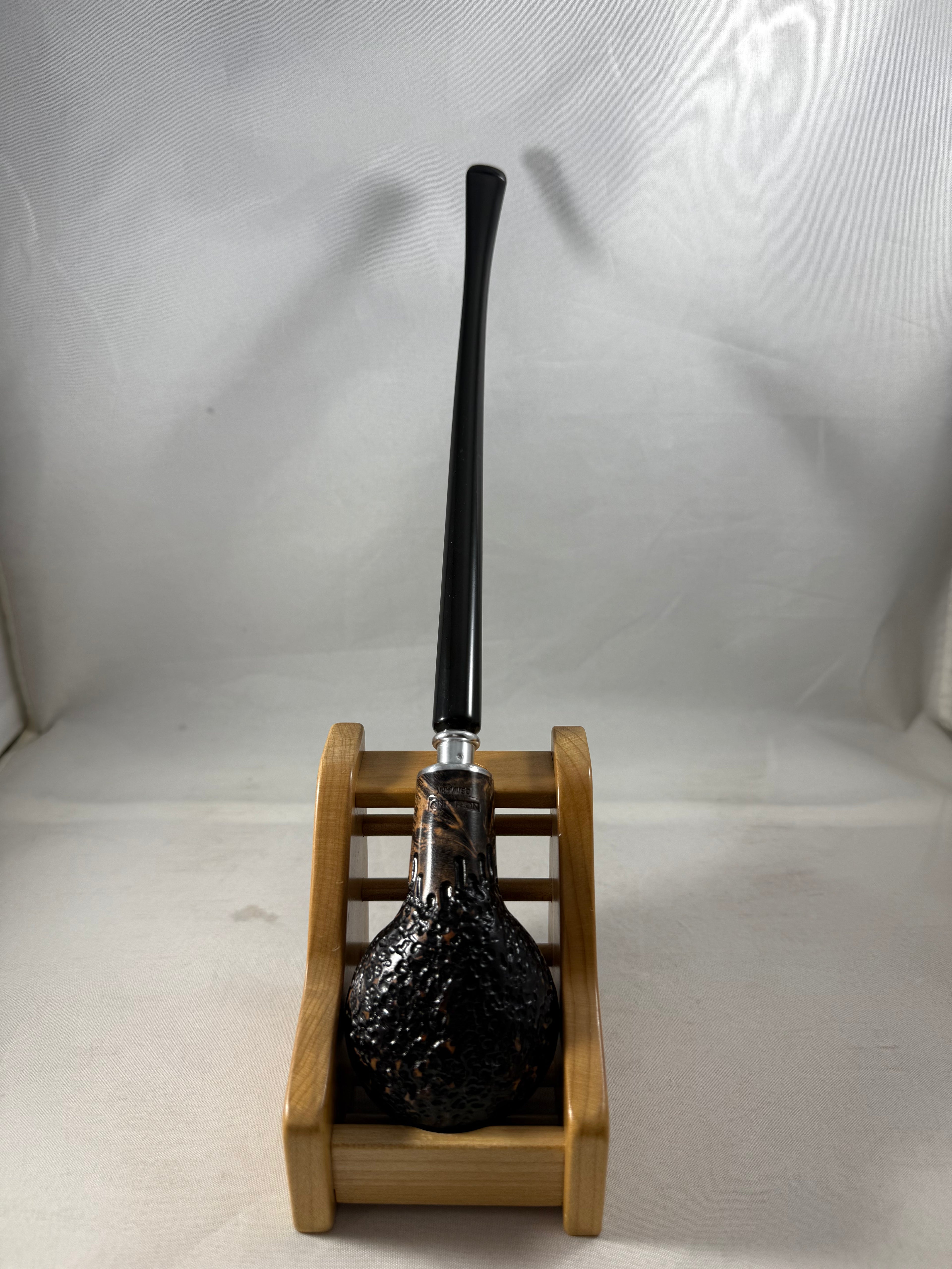 Rustic Apple Churchwarden Briar Pipe